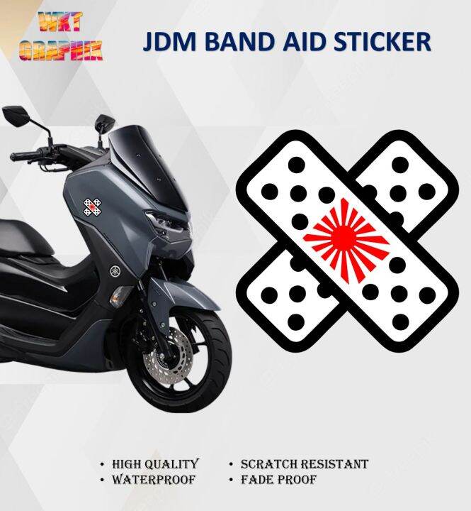 Jdm Band Aid Sticker Decal For Motorcycle Or Car Glossy Laminated