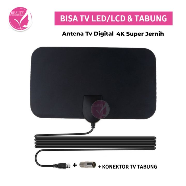 Antena TV Digital LED Indoor Outdoor DVB T2 4K High Gain 25dB Super