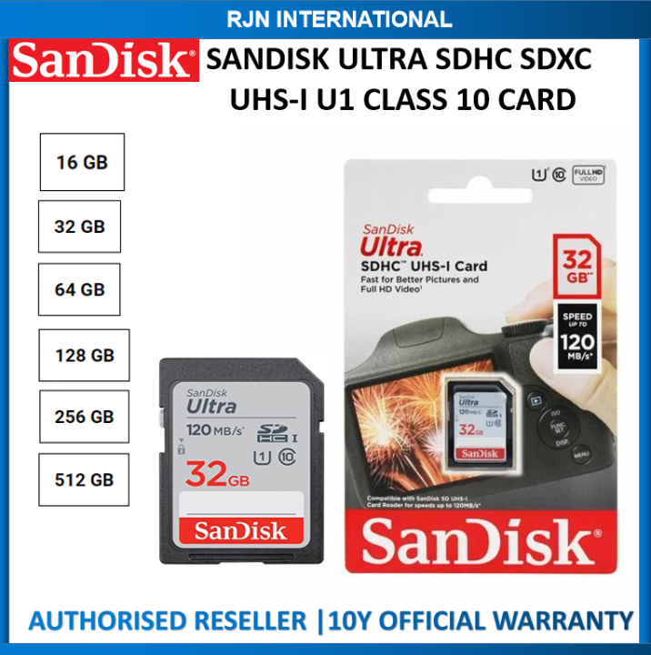 Sandisk Ultra Sdhc Sdxc Uhs I U Memory Cards Class Fullhd P