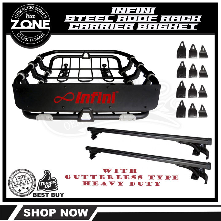 38x38 INFINI Atomic Style Universal Steel Roof Rack Carrier Basket With