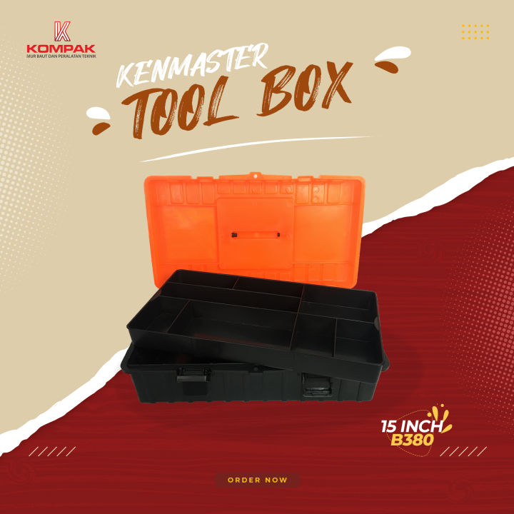 KENMASTER Tool Box 38 Cm Toolbox Tool Kit Tempat Kunci Perkakas 15