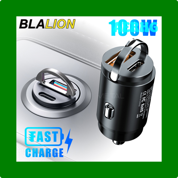 Aerhg Blalion Mini W Usb Car Charger Type C Qc A Fast Charging