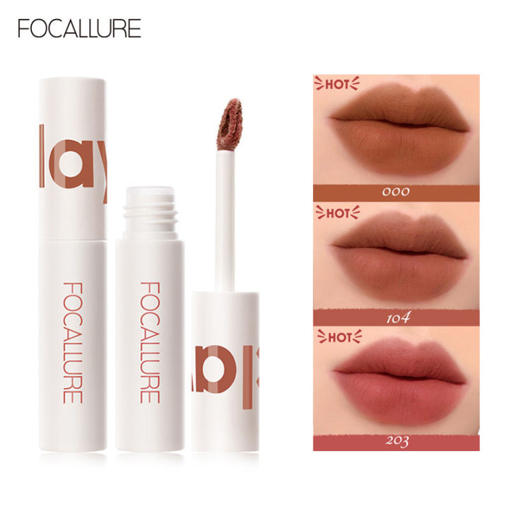 FOCALLURE Velvet Lipmatte Lip Clay Lightweight Lips Mud Nude Lip Gloss