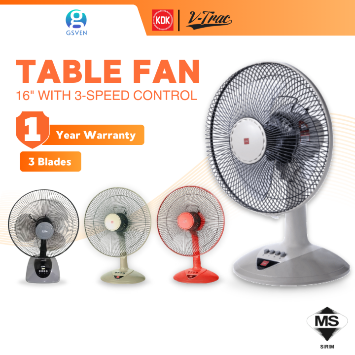 Kdk Kb Vtrac Fan Table Fans With Flexible Neck Adjustment On