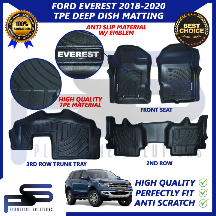 5D TPE Deep Dish Matting For Ford Everest 2016 2017 2018 2019 2020