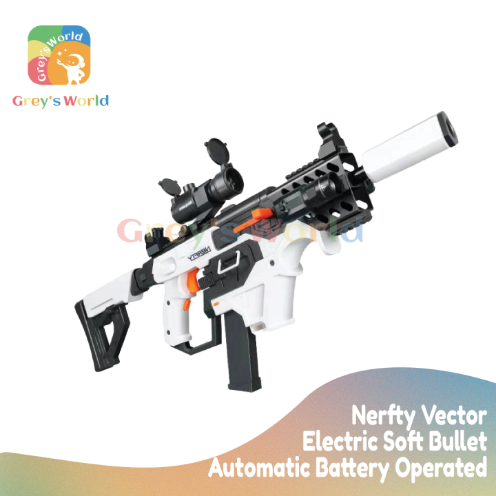 Grey S World Nerfty Vector Semi Auto Soft Bullet Blaster Rechargeable