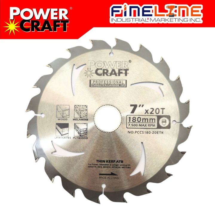 Powercraft Circular Saw Blade For Wood Pccs Tk Th