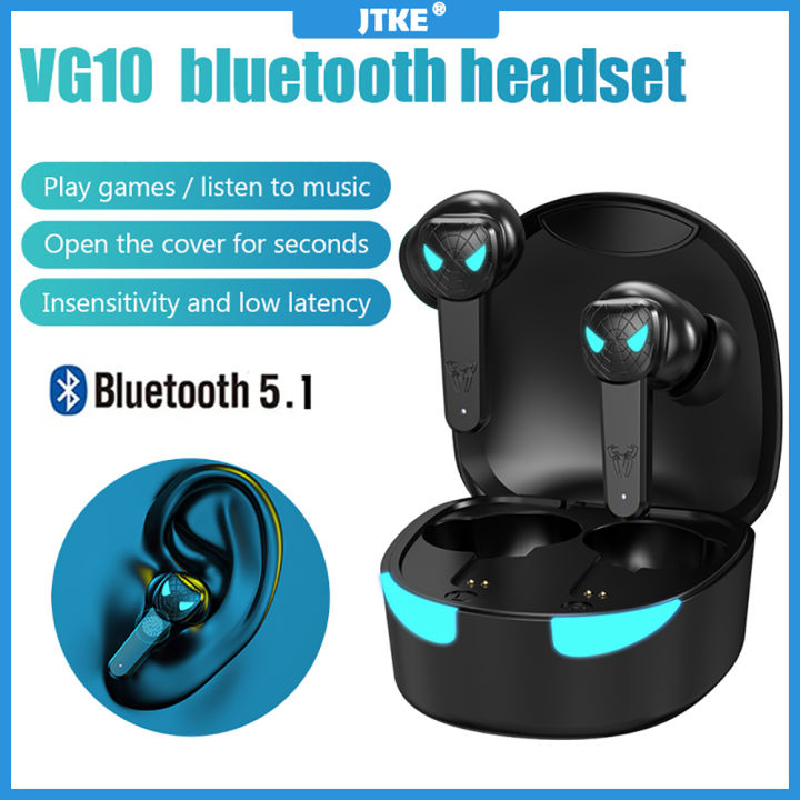 Jtke Vg Gaming Earphones Bluetooth Headsets Wireless Noise