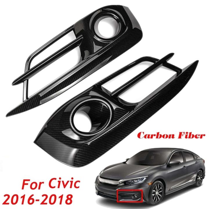 Front Bumper Fog Light Cover Trim Overlay Molding Fog Lamp Grille For