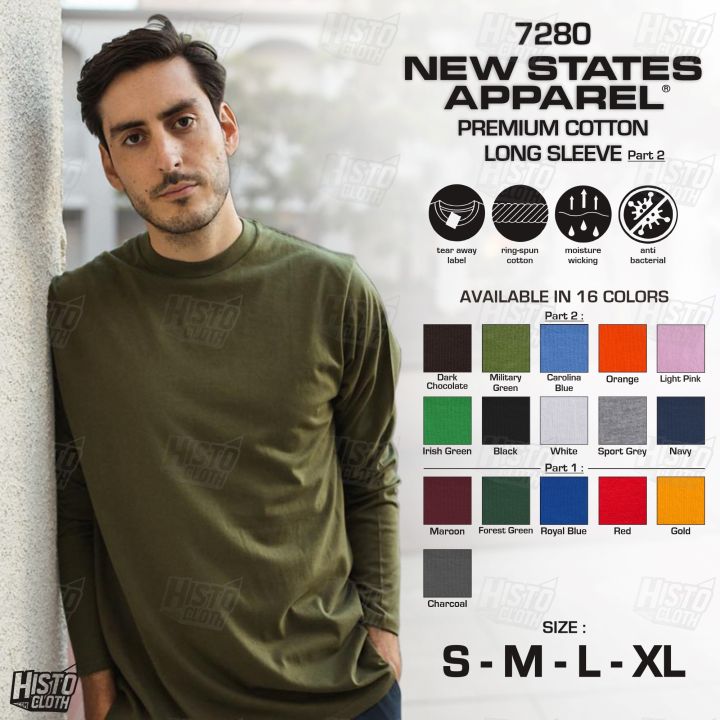 Kaos Polos Nsa Premium Cotton Long Sleeve Lengan Panjang New