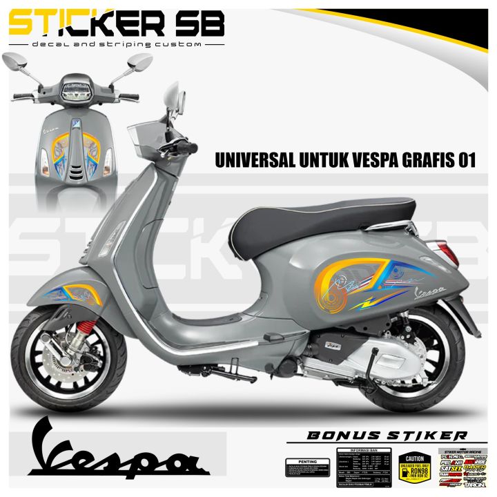 Striping Vespa Matic Striping Vinyl Chrome Hologram Vespa Matic