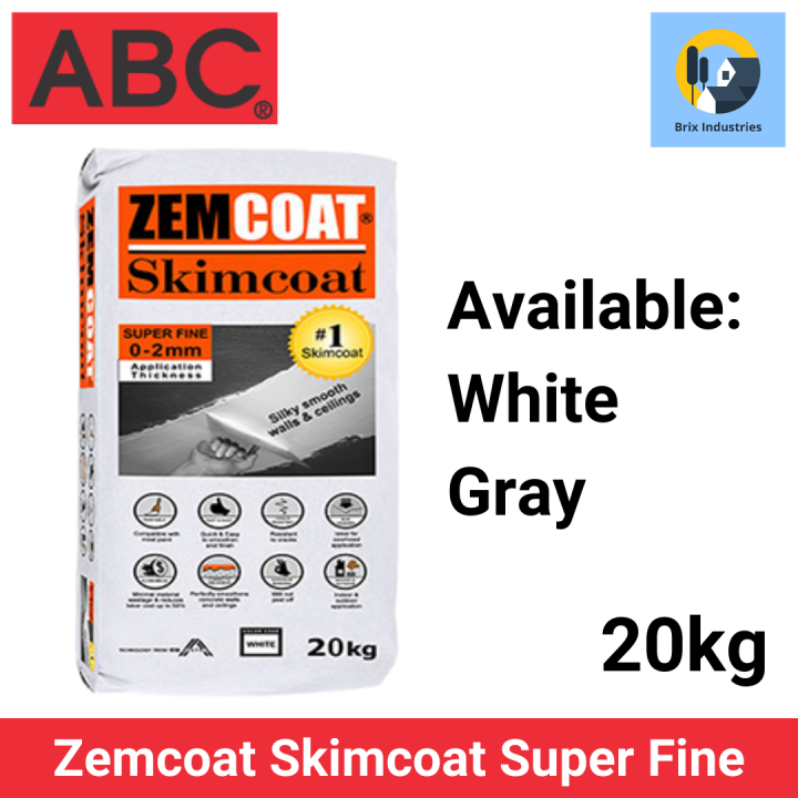 Abc Zemcoat Skimcoat Super Fine Kg Gray Or White Lazada Ph