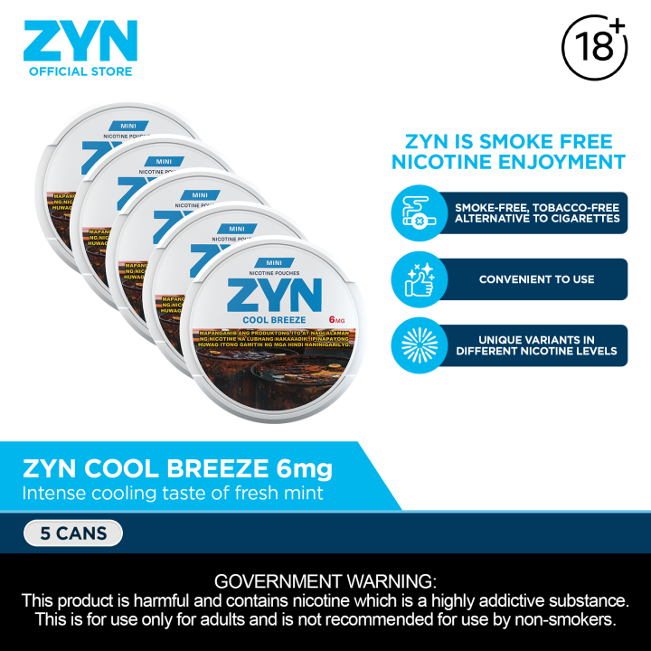 Zyn Cool Breeze Intense Cooling Taste Of Fresh Mint Mg Nicotine