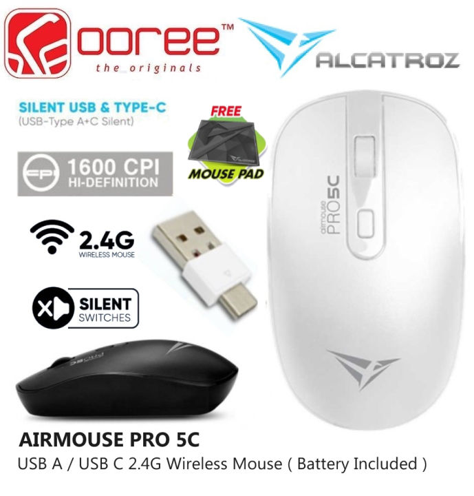 Alcatroz Airmouse Pro C Cpi Adjustable Silent Click Button