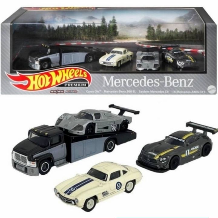 Hot Wheels Premium Mercedes Benz Diorama Box Set Lazada Indonesia