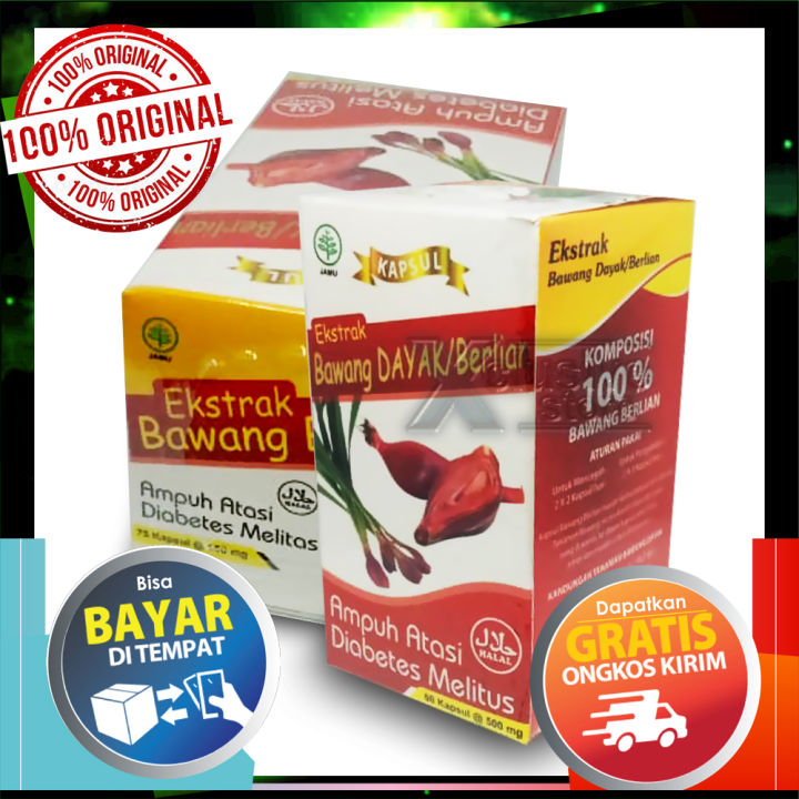 Kapsul Bawang Dayak 60 Kapsul Original Obat Herbal Diabetes Stroke