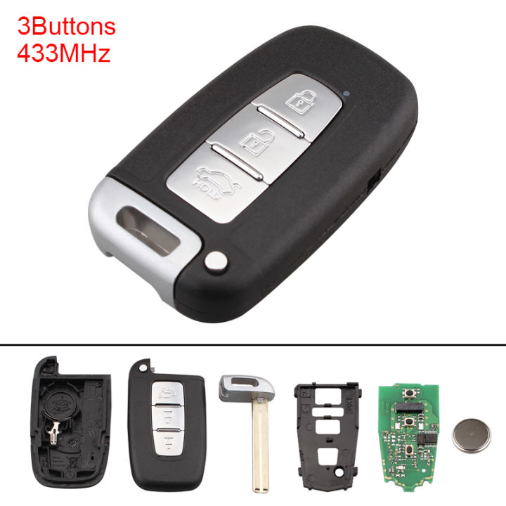 3 Buttons 434MHz Keyless Uncut Flip Remote Key Fob ID46 7952 Chip For