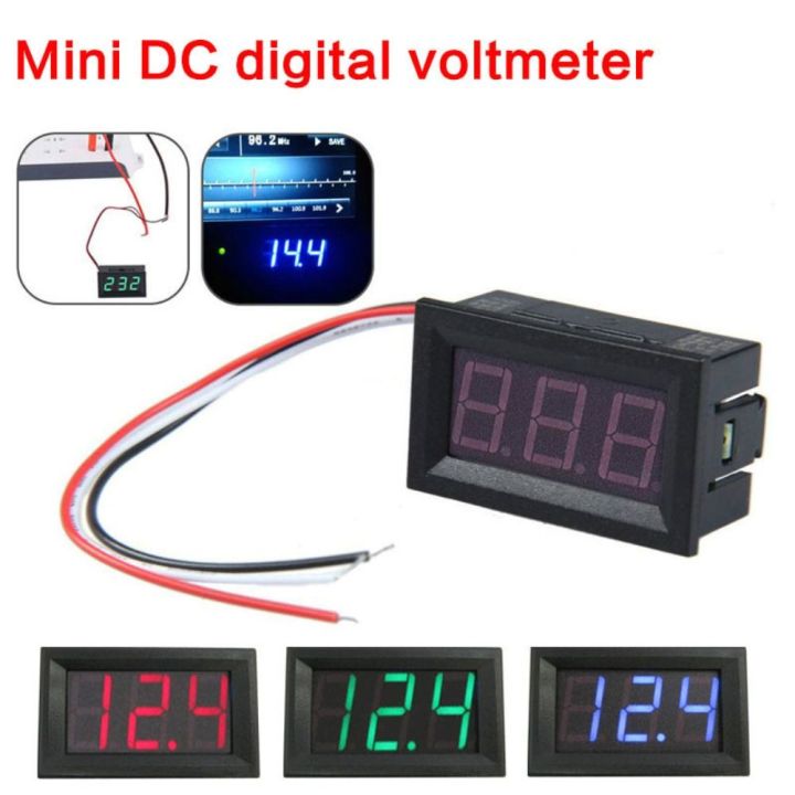 FLOW TOP Car Voltmeter Digital Display Car Motor Motorcycle Monitor