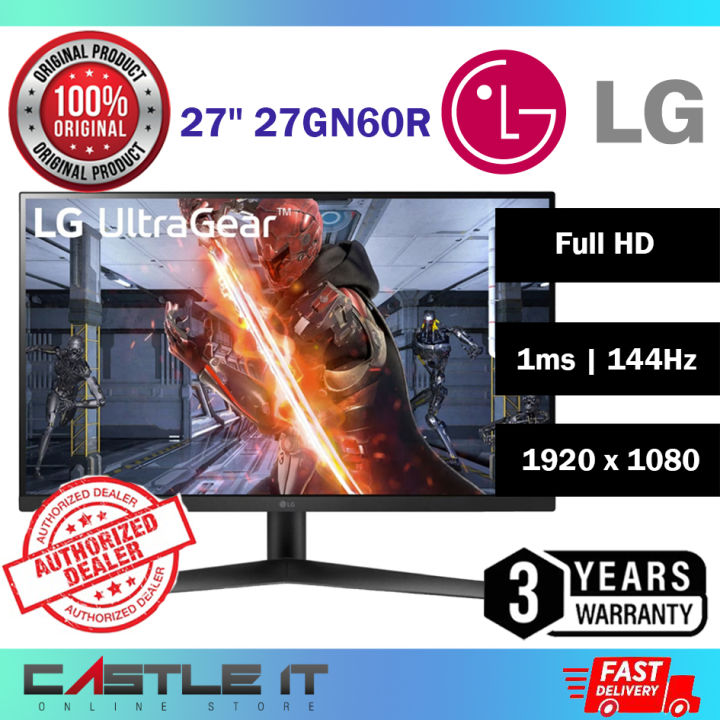 LG 27 27GN60R UltraGear IPS 144HZ Gaming LED LCD Monitor Full HD