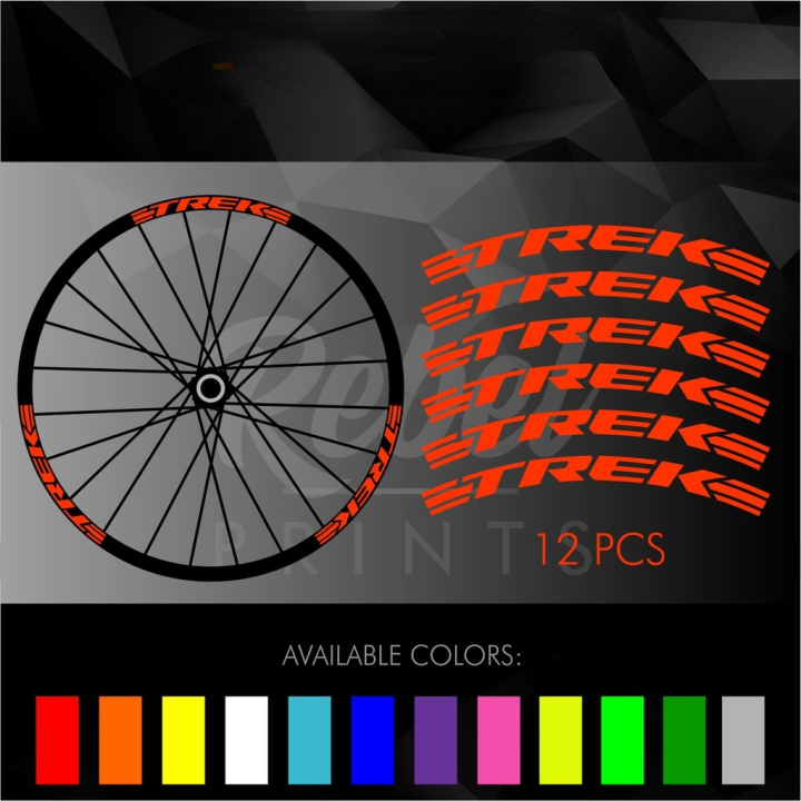 Trek Wheel Rim Sticker Decals Vinyl For Mountain Bike And Road Bike