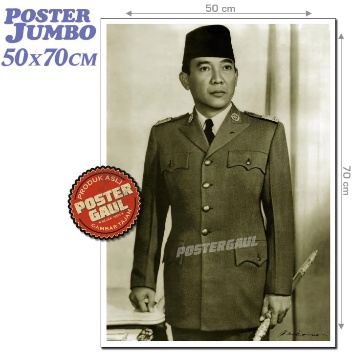 Poster Jumbo PRESIDEN SOEKARNO SKN026 Ukuran 50 X 70 Cm Lazada