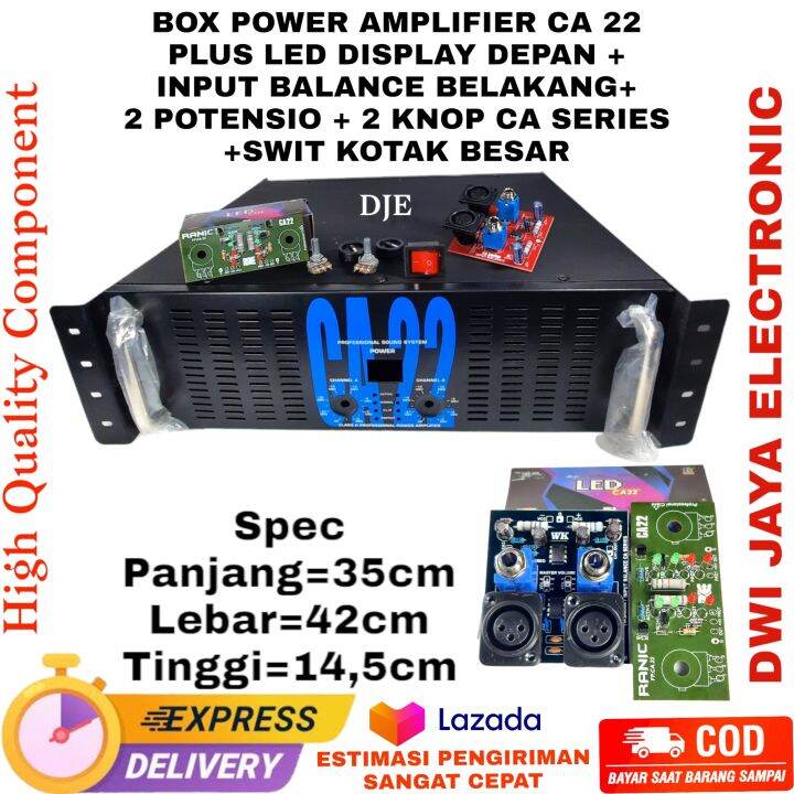 Box Power Amplifier Ca Plus Led Display Depan Input Balance