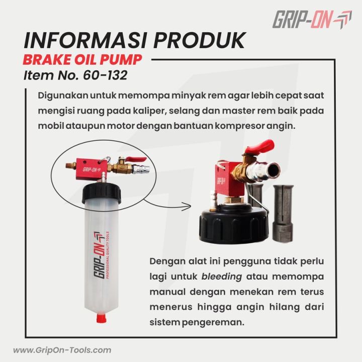 GRIP ON BRAKE OIL PUMP ALAT POMPA SEDOT HISAP OLI MINYAK REM 60 132