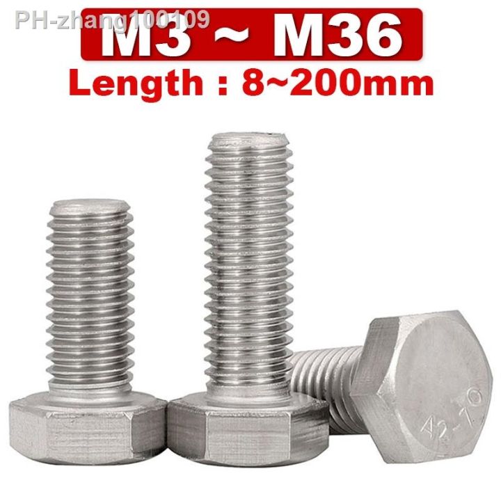 Stainless Steel Hexagonal Machine Screws Bolts Hexagon Head Screw