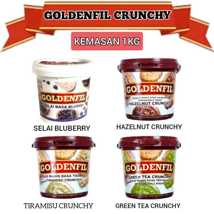 GOLDENFIL CHOCO CRUNCHY TIRAMISU GREEN TEA CRUNCHY SELAI BLUBERRY 1KG