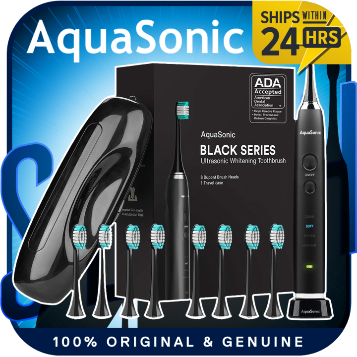 Aquasonic Black Series Ultra Whitening Toothbrush Lazada