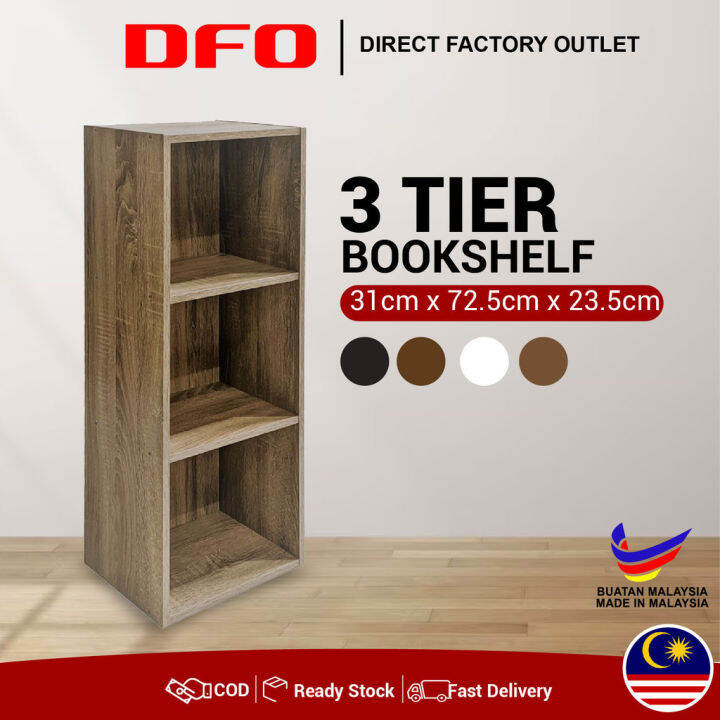 Dfo Tier Bookshelf Diy Utility Shelf Rak Buku Tingkat Home