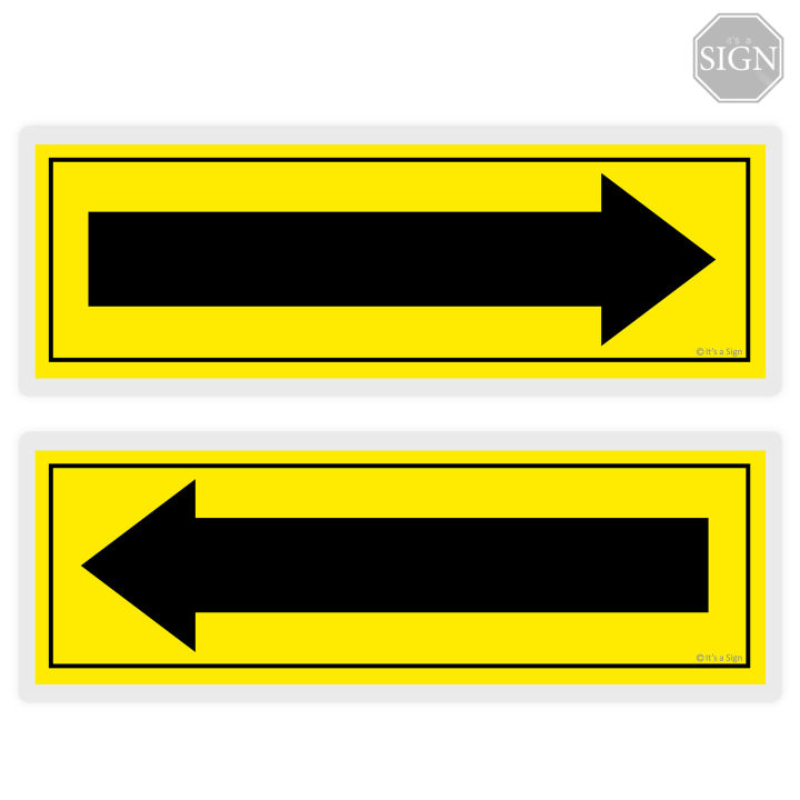 Arrow Directions Left Right Sign Laminated Signage Label 4 X 11