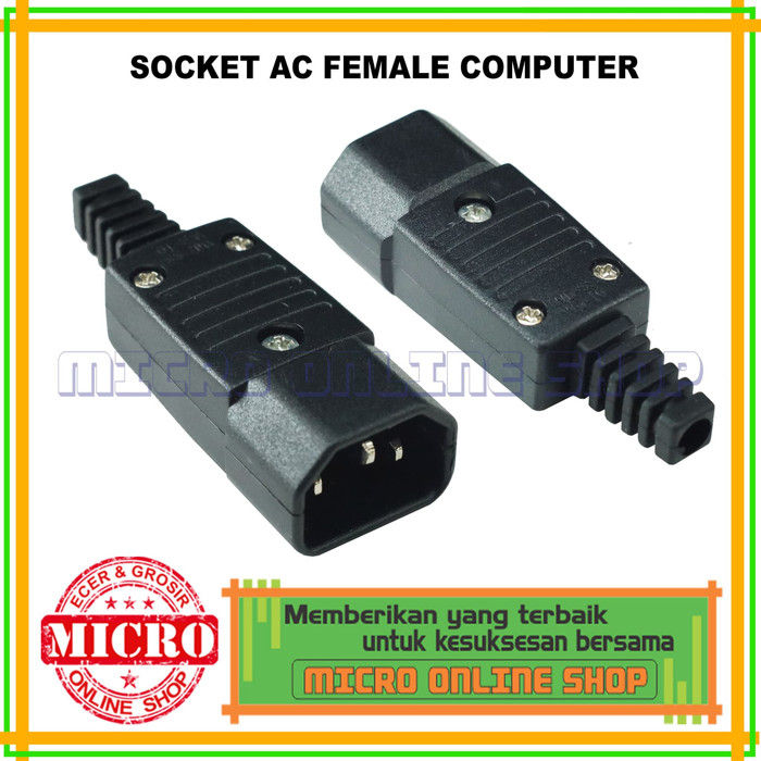 Socket AC Female Computer Colokan Komputer Soket AC Komputer