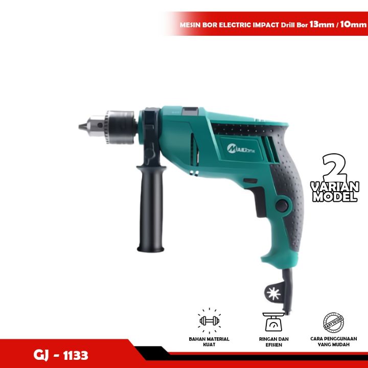 MESIN BOR ELECTRIC IMPACT Drill Bor 13 Mm 10 Mm Dengan Tenaga Super