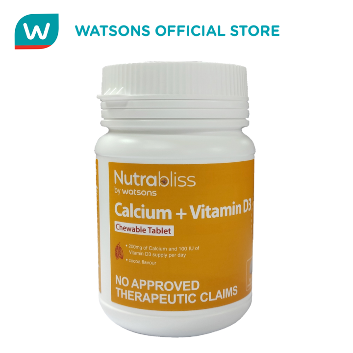 NUTRABLISS BY WATSONS Calcium Vitamin D3 X 10 Chewable Tablets