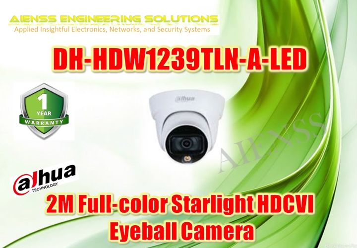 DH HDW1239TLN A LED 2M Full Color Starlight HDCVI Eyeball Camera DAHUA