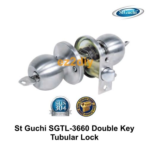 St Guchi Sgtl Double Cylinder Stainless Steel Sus Tubular Lock