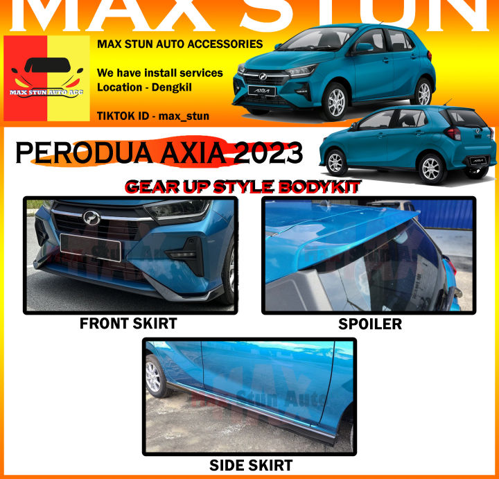 PERODUA AXIA 2023 GEAR UP FULLSET BODYKIT GU SKIRT LIP NEW AXIA BODY