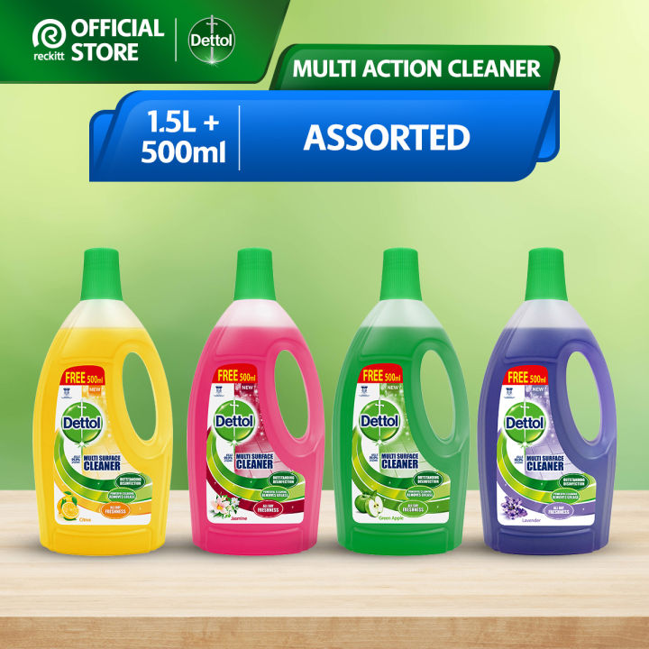 Dettol Multi Action Cleaner Multi Surface Floor Cleaner 1 5L FREE