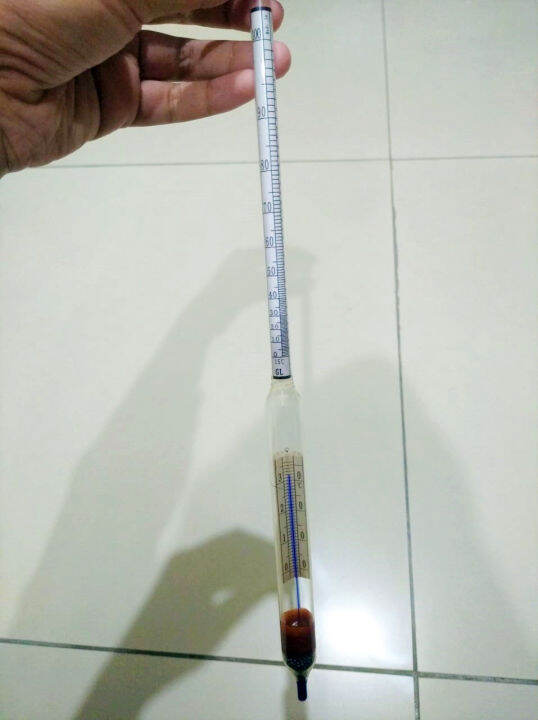 Hydrometer Hygrometer Beer Wine Alat Uji Kadar Alkohol Pada Cairan