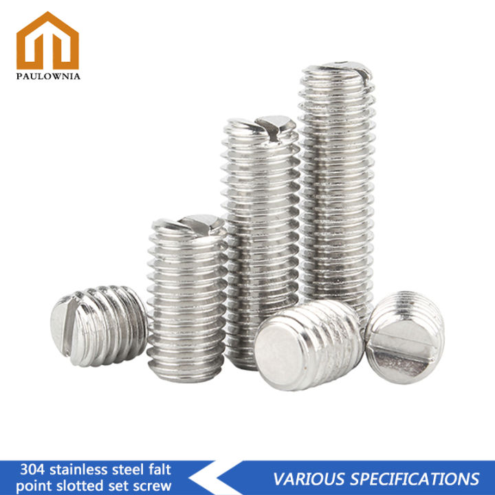 Stainless Steel Slotted Set Screw M M M M M M Headless Grub