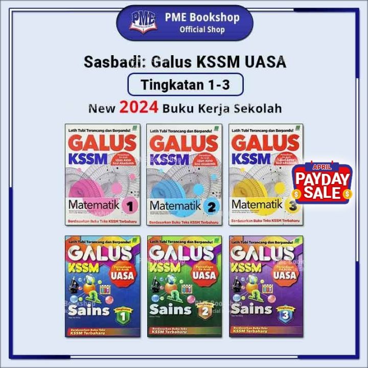 PME Bookshop 2024 Buku Sekolah Sasbadi Galus UASA KSSM Matematik