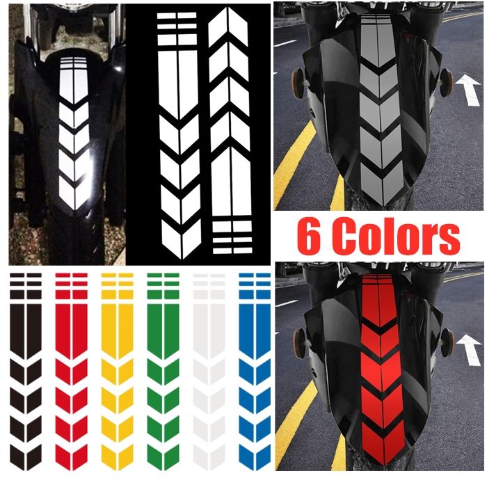 Motorcycle Arrow Reflective Stickers Wheel On Fender Waterproof Night