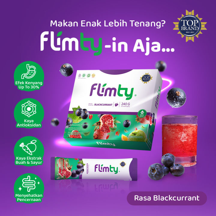 Flimty Fiber Box Isi Sachet Rasa Blackcurrant Lazada Indonesia