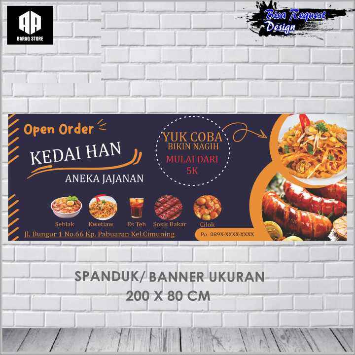 SPANDUK JUALAN BANNER WARUNG ANEKA JAJANAN Lazada Indonesia