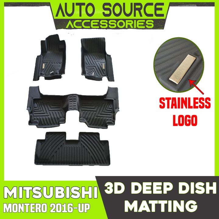 Mitsubishi Montero Sport 2016 3D Deep Dish Matting 3 Rows W Montero