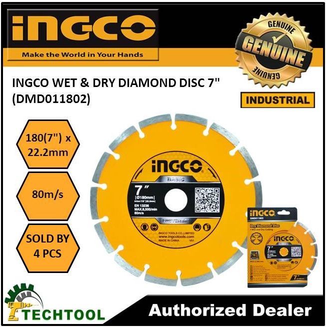 Ingco Wet Dry Diamond Cutting Disc Dmd Sold By Pcs