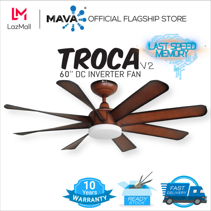 Mava Troca V Upgraded Premium Quality Dc Ceiling Fan With Last