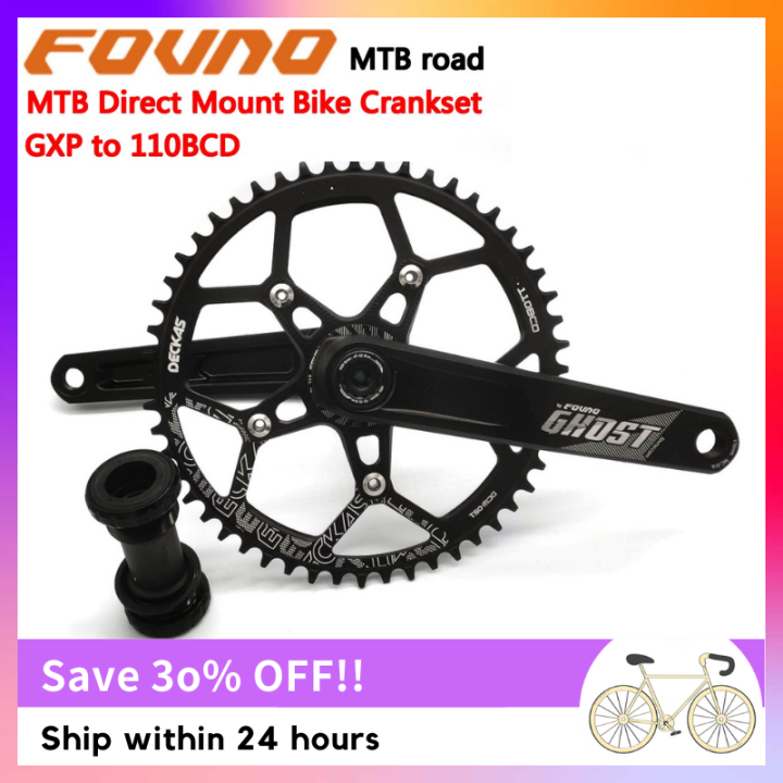 Fovno GXP จกรยาน Crank GXP ถง110 Bcd Mountain Bike Crankset อลมเนย