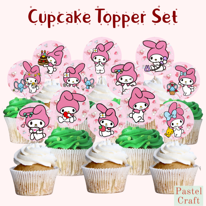 My Melody Pcs Pack Customized Cupcake Toppers For Parties Events